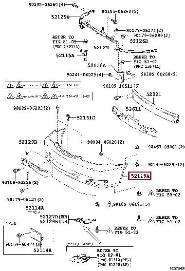 5211933935 Toyota Front bumper