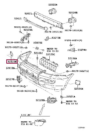Bumper cover Toyota 52123-60040