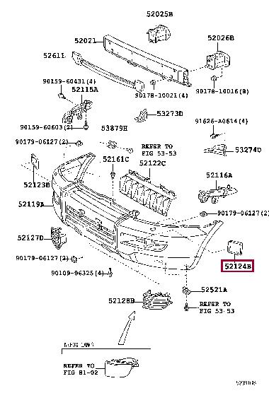 5212460040 Toyota Bumper cover