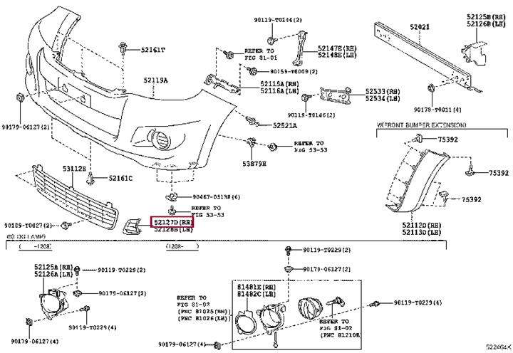 521270K030 Toyota Bumper cover