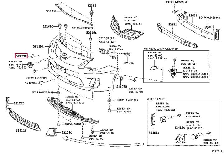 5212712909 Toyota Bumper cover