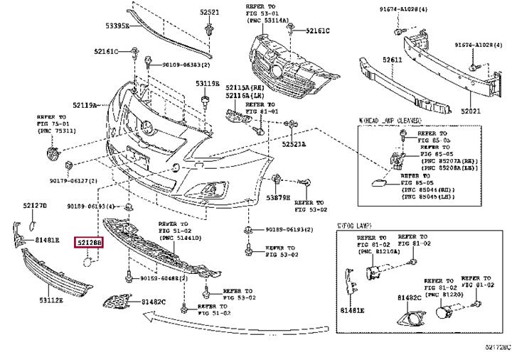 5212812911 Toyota Bumper cover