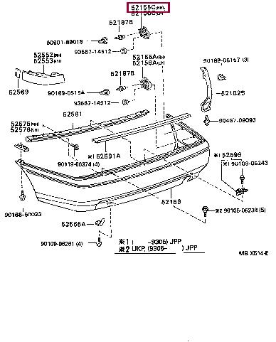5215520280 Toyota Bracket bumper