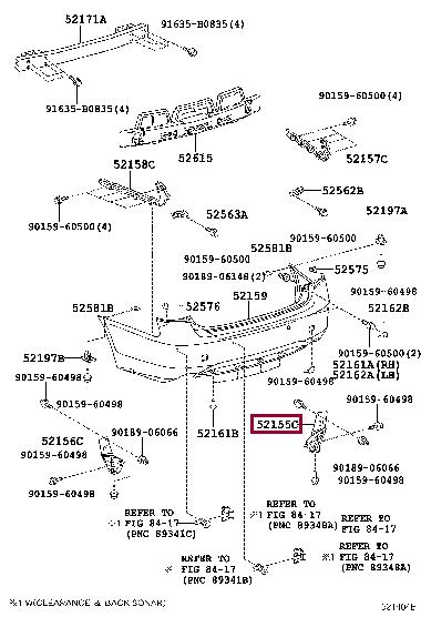 5215530080 Toyota Bracket bumper