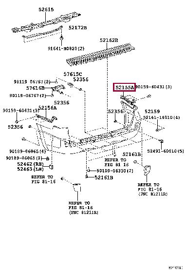 5215560110 Toyota Bracket bumper