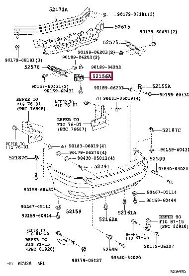 5215648011 Toyota Bracket bumper