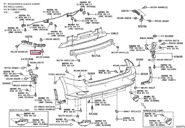 5215648031 Toyota Bracket bumper