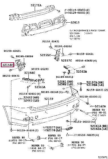 5215653010 Toyota Bracket bumper