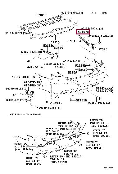5215733010 Toyota Bracket bumper