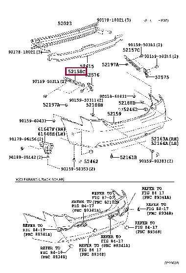 5215833010 Toyota Bracket bumper