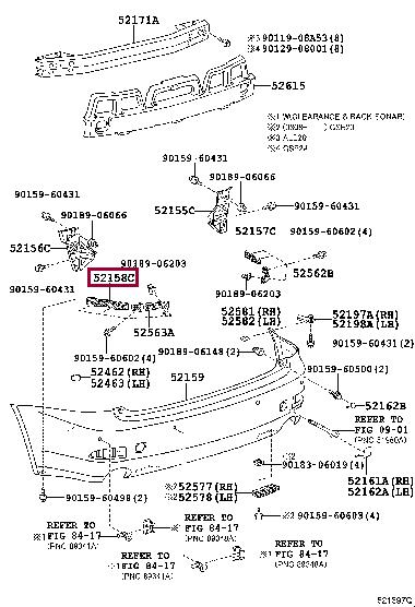 5215853040 Toyota Bracket bumper
