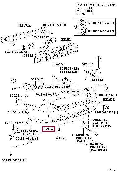 5215933923 Toyota Bumper rear
