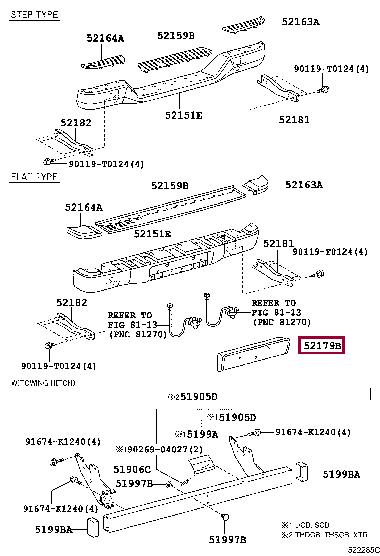 521790K010 Toyota Trim bumper