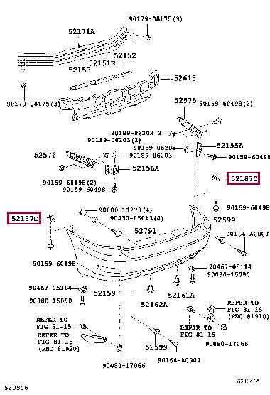 521870E010 Toyota Bracket bumper