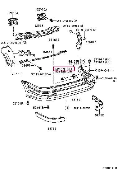5218716070 Toyota Bracket bumper