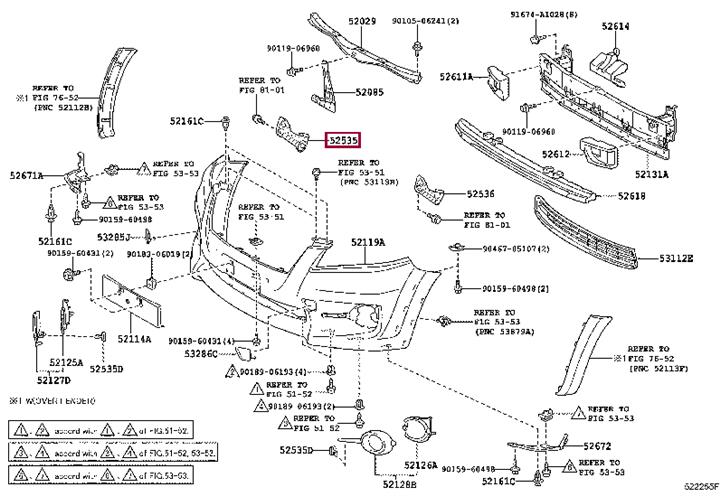 5253542030 Toyota Bumper mount