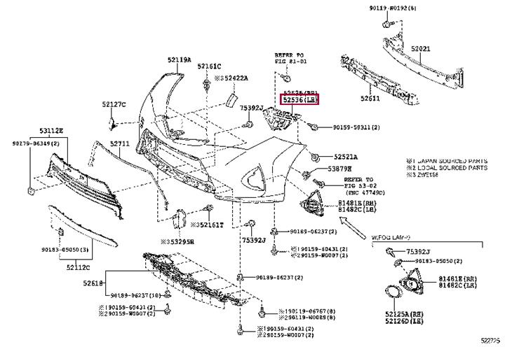 Buy Toyota 52536-02040 at a low price in United Arab Emirates!