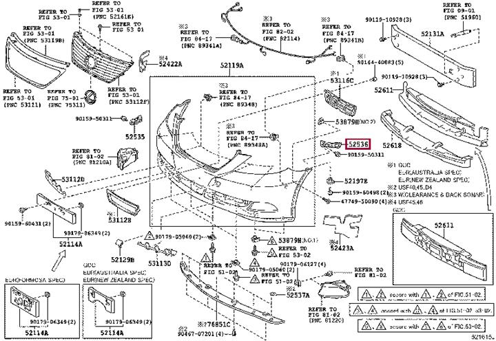5253650060 Toyota Bumper mount