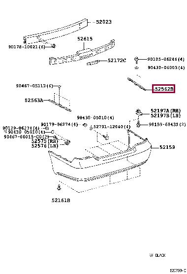 5256233010 Toyota Bumper mount