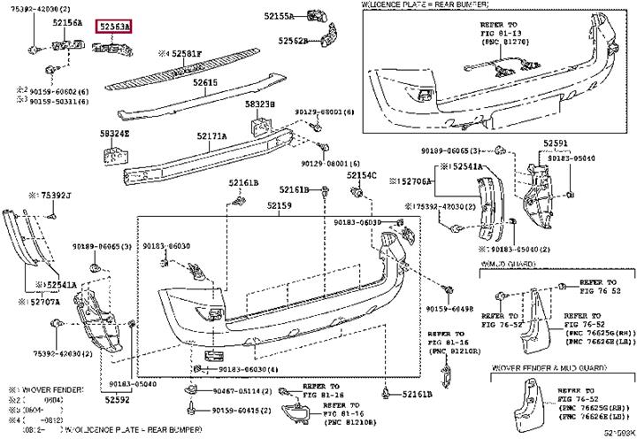 5256342011 Toyota Bumper mount