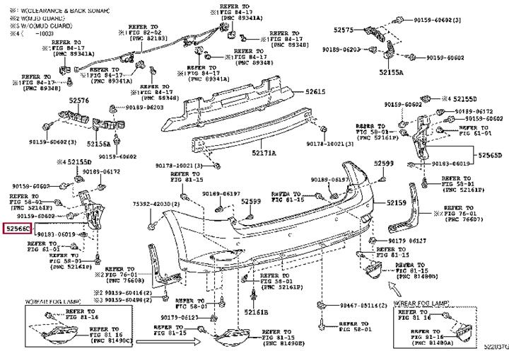 5256648020 Toyota Bracket bumper