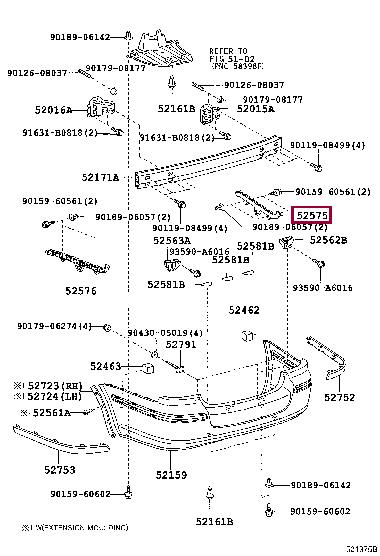 5257505030 Toyota Bumper mount