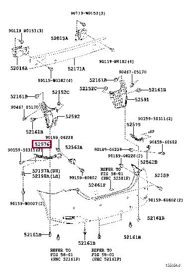 Buy Toyota 52576-02120 at a low price in United Arab Emirates!