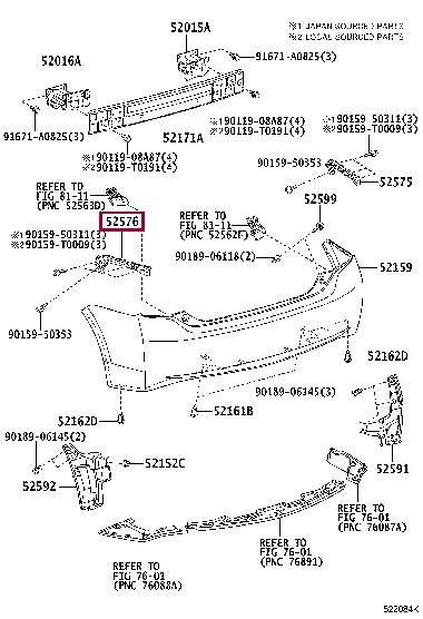 Buy Toyota 52576-47021 at a low price in United Arab Emirates!