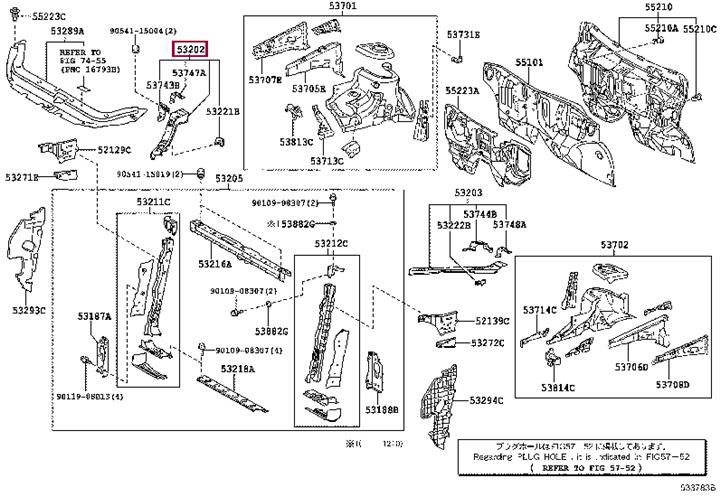 5320242010 Toyota Radiator bracket