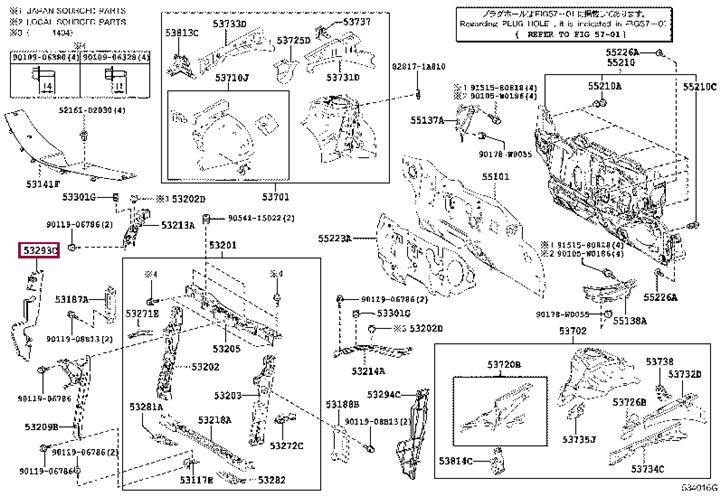 5329302160 Toyota DEFLECTOR, RADIATOR