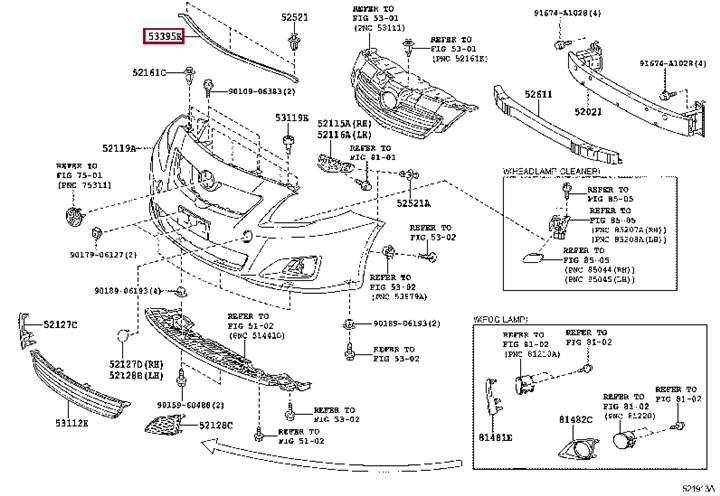5339502020 Toyota Trim bumper