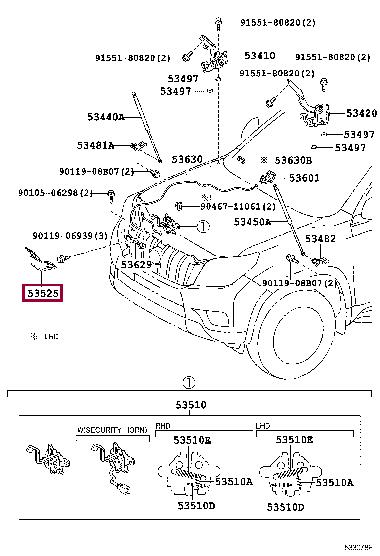 5352560050 Toyota Holder, dryer