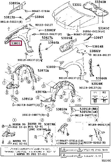 5380112A80 Toyota Wing