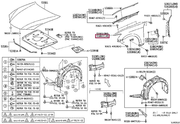 5380230A20 Toyota Wing