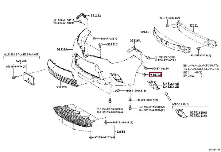 Buy Toyota 53879-58010 at a low price in United Arab Emirates!