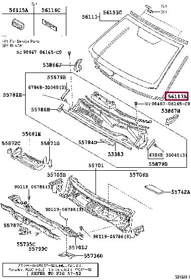 5611742050 Toyota Weatherstrip
