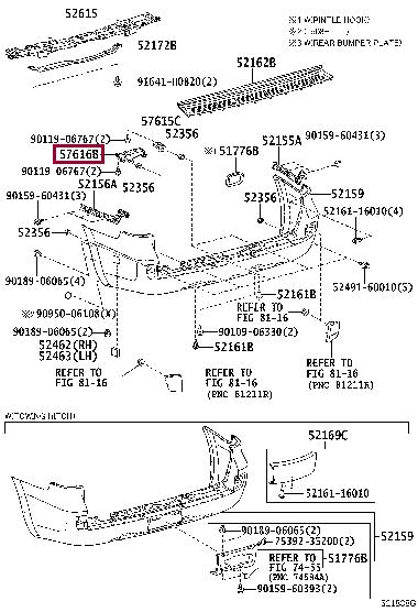 5835660010 Toyota Bracket bumper