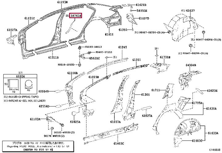 5874102180 Toyota PROTECTOR, QUARTER P