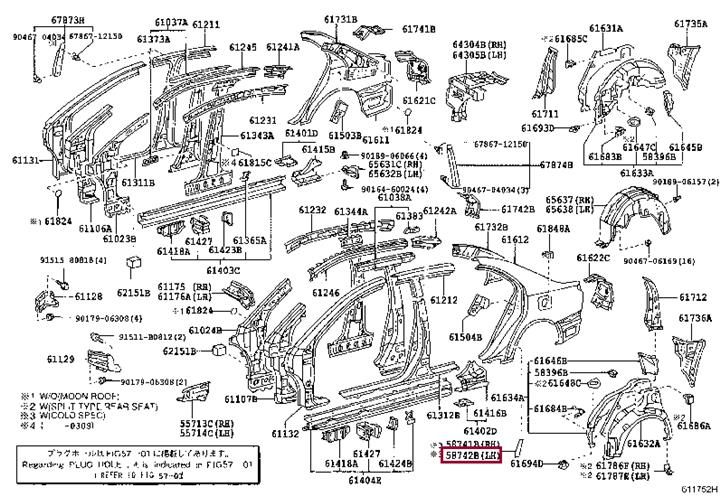 5874205030 Toyota PROTECTOR, QUARTER P