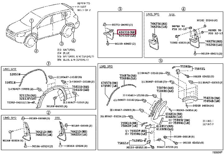 Mudflap Toyota 65631-42010
