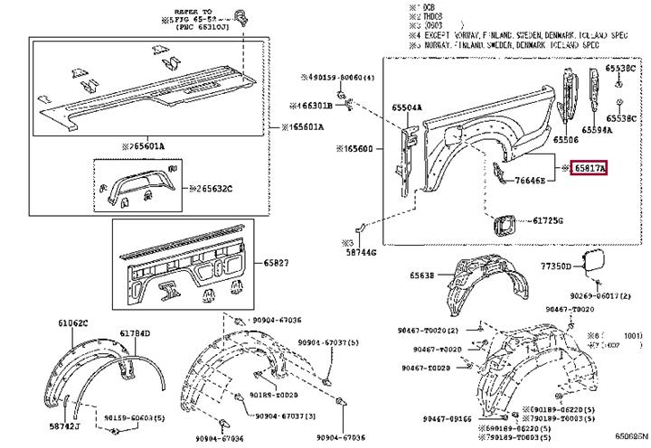 658170K903 Toyota Wing
