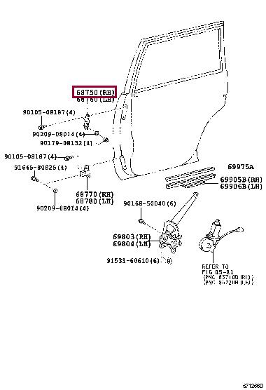 6875060071 Toyota Door hinge