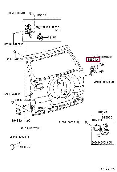 6880142041 Toyota Door hinge