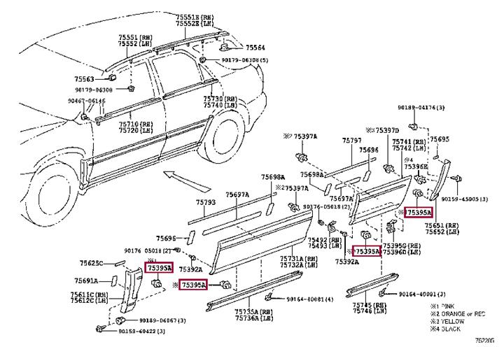 Toyota 75395-33030 Moulding Clip 7539533030 7539533030 Toyota Moulding Clip