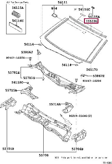 7553130370 Toyota Molding