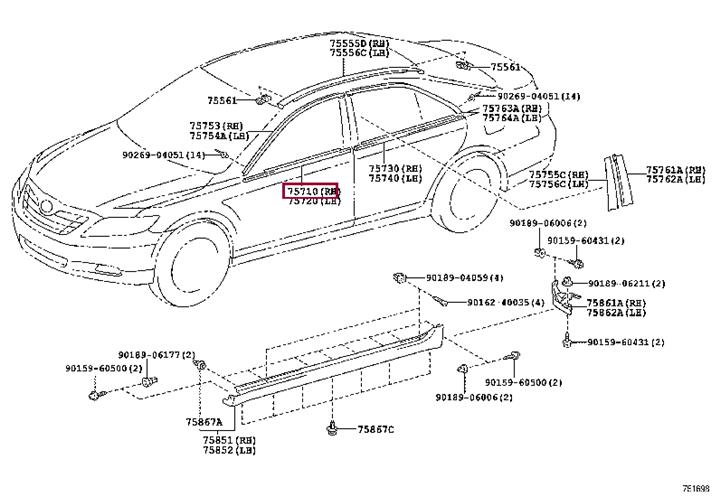 7571033130 Toyota Molding
