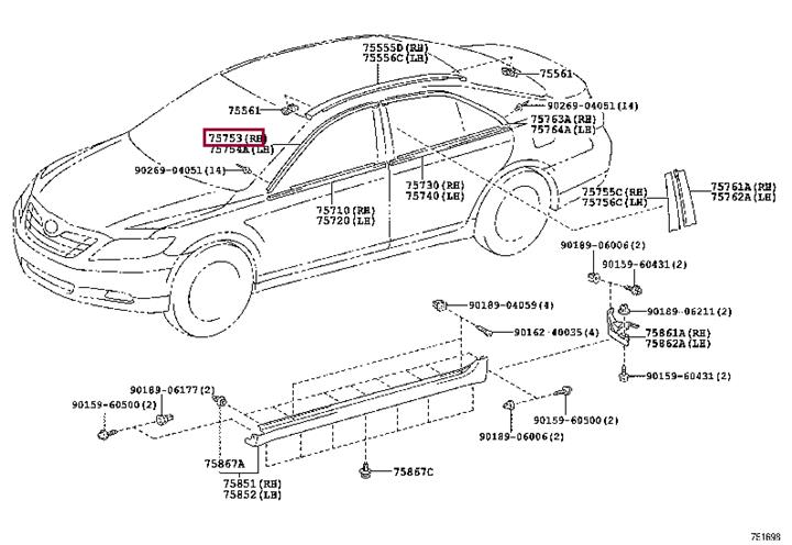 7575333060 Toyota Molding