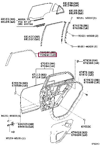 7592412060 Toyota TAPE, BLACK OUT,