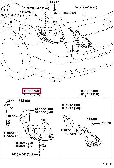 Buy Toyota 81550-0T010 at a low price in United Arab Emirates!