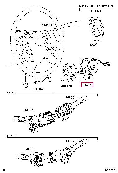 Steering column plume Toyota 84306-48030